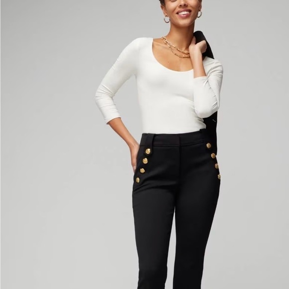 WHITE HOUSE BLACK MARKET JOLIE STRAIGHT LIGHTWEIGHT COMFORT STRETCH PANTS - Picture 1 of 10